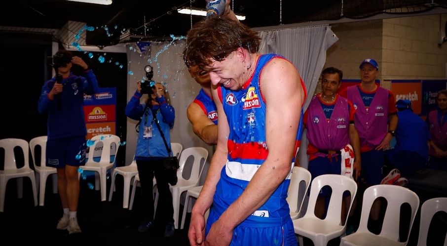 Inside the Western Bulldogs changerooms